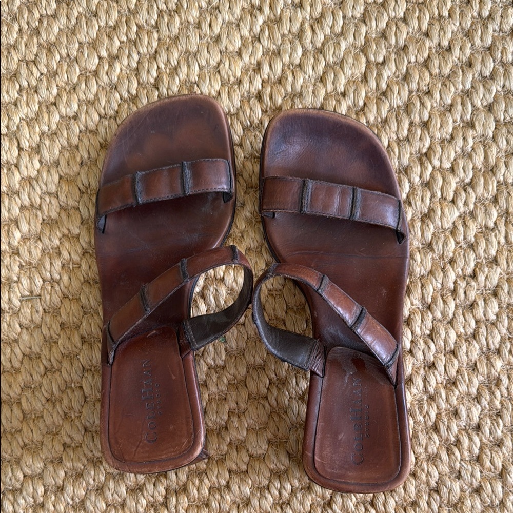 Cole Haan Brown Leather Sandals